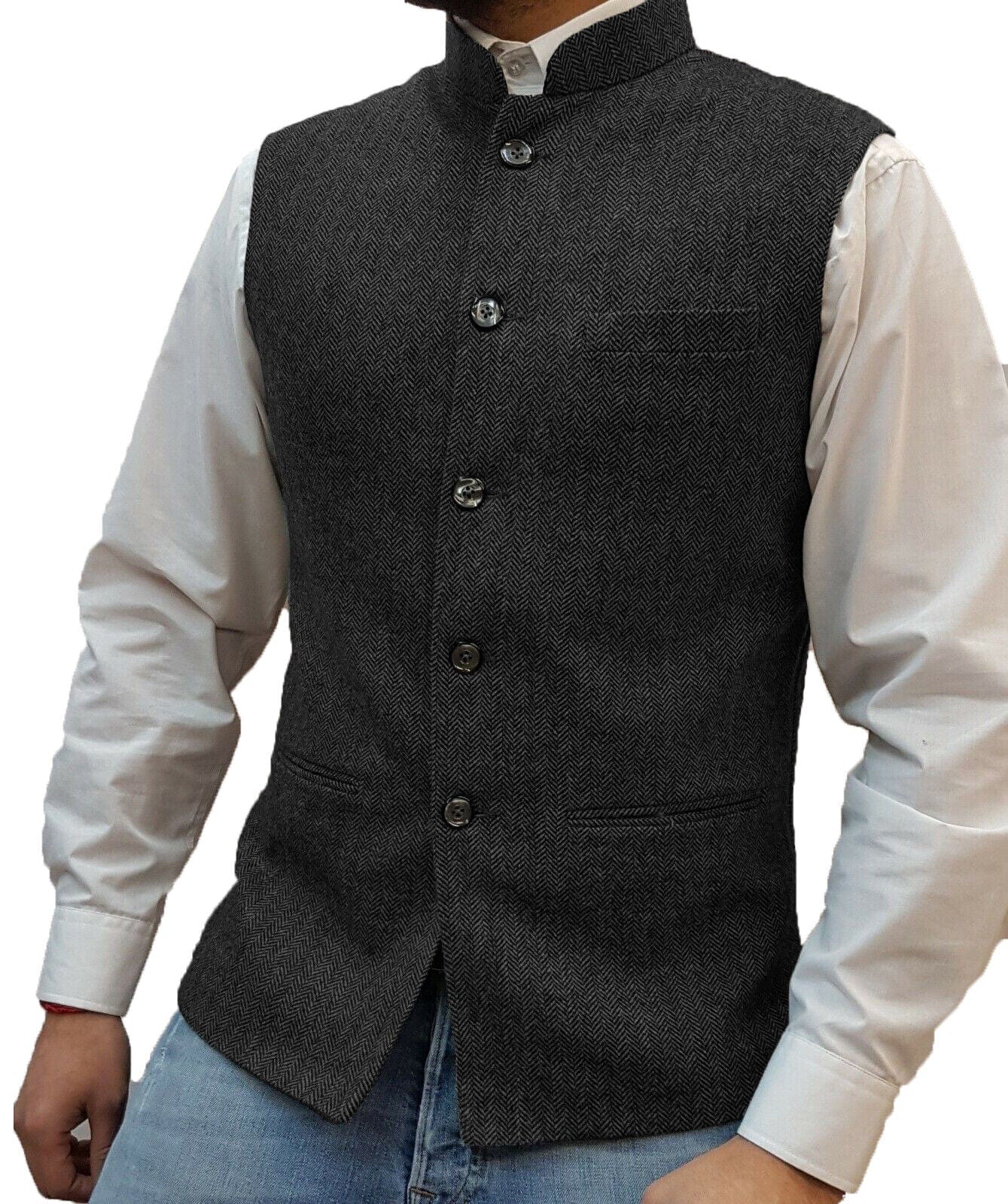 Primadon Herrenwesten Schwarz / XS Raphael | Elegante Herrenweste mit Vintage-Look für Festlichkeiten
