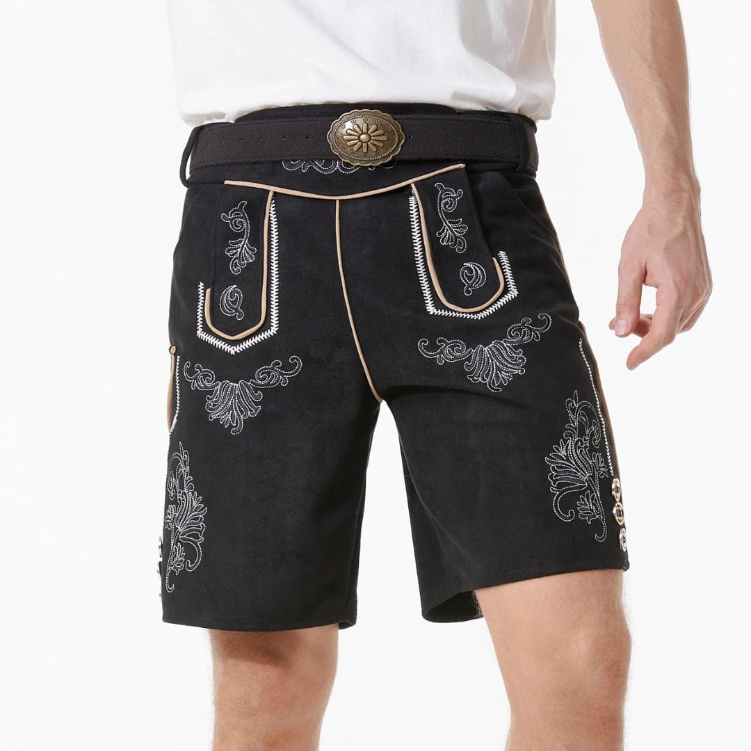 Primadon Historische Kleidung Adriano | Authentische Lederhose für Herren Oktoberfest