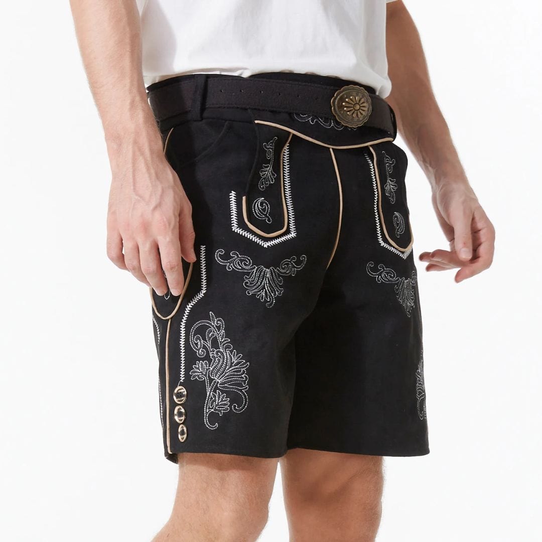Primadon Historische Kleidung Adriano | Authentische Lederhose für Herren Oktoberfest