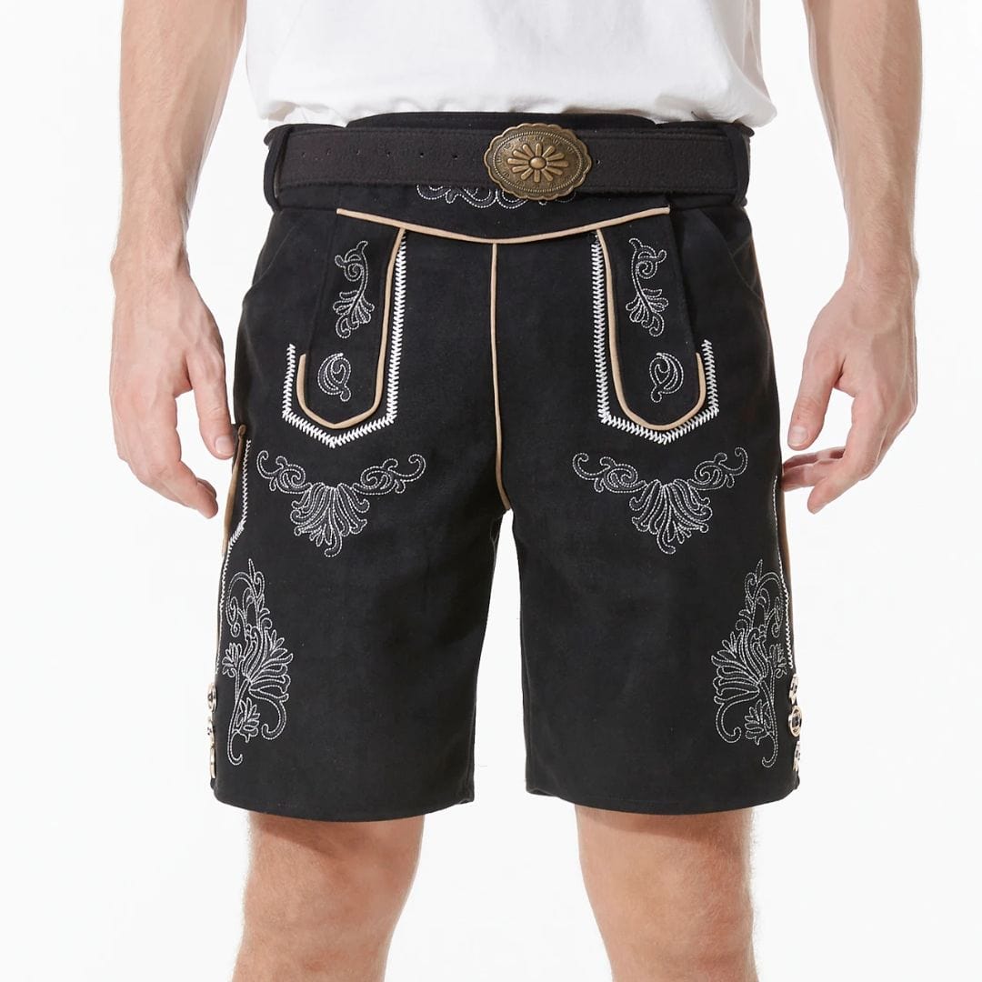 Primadon Historische Kleidung M Adriano | Authentische Lederhose für Herren Oktoberfest
