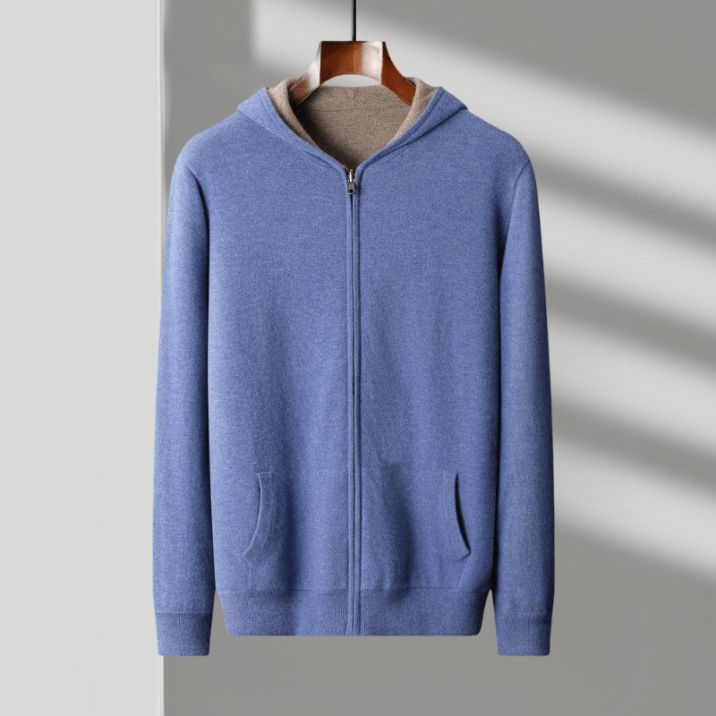 Primadon Hoodies Blau / S Atlas | Eleganter Cashmere-Woll-Hoodie für Herren