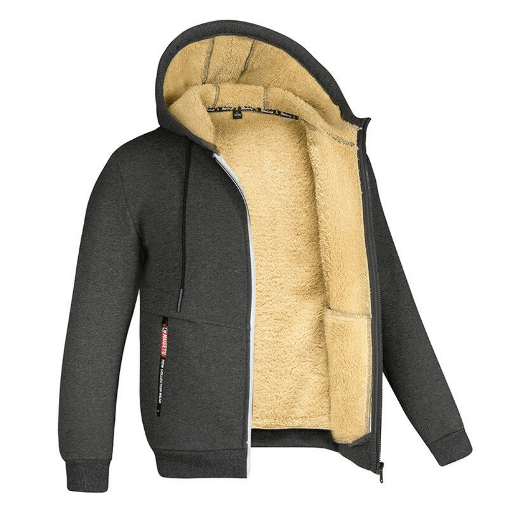 Primadon Hoodies Dunkelgrau / S Kristoffer | Gemütlicher Zip Hoodie für Herren gefüttert