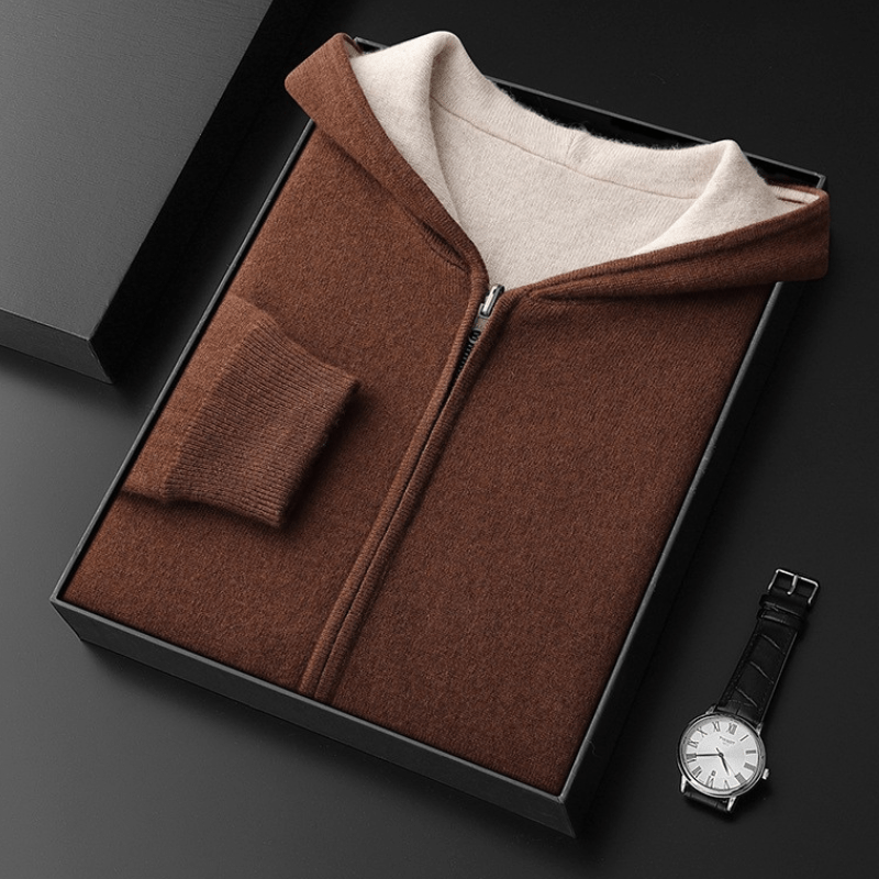 Primadon Hoodies Grau / S Atlas | Eleganter Cashmere-Woll-Hoodie für Herren