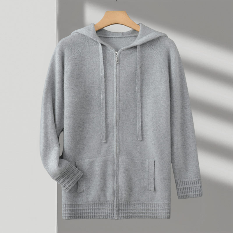 Primadon Hoodies Grau / XS Alder | Atmungsaktiver Zip-Hoodie für Herren Merino