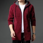 Primadon Hoodies Karmesinrot / XS Laurin | Lässiger Hoodie für Herren mit Fleece