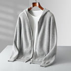 Primadon Hoodies Leon | Eleganter Merino Zip-Hoodie für Herren ganzjährig