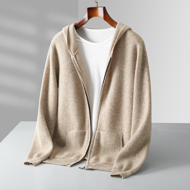 Primadon Hoodies Leon | Eleganter Merino Zip-Hoodie für Herren ganzjährig