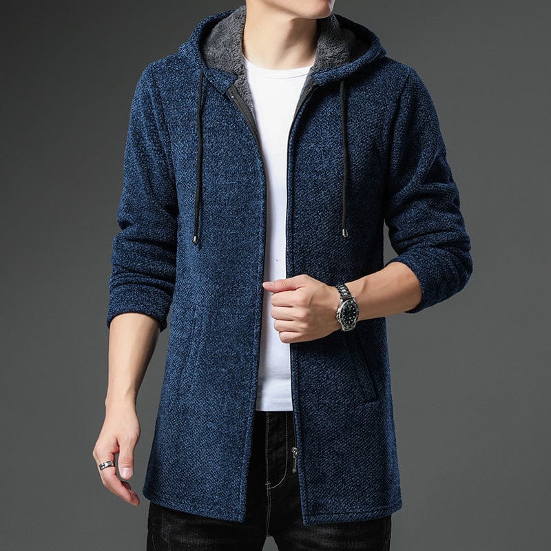 Primadon Hoodies Marineblau / XS Laurin | Lässiger Hoodie für Herren mit Fleece