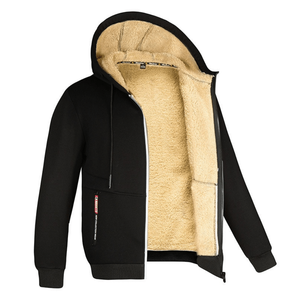 Primadon Hoodies Schwarz / S Kristoffer | Gemütlicher Zip Hoodie für Herren gefüttert
