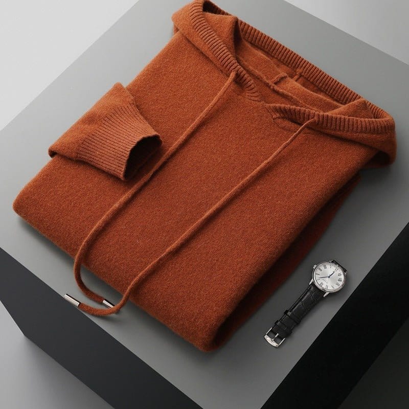 Primadon Hoodies Sonnenuntergang / XS Stefano | Atmungsaktiver Herren Hoodie aus Merinowolle warm