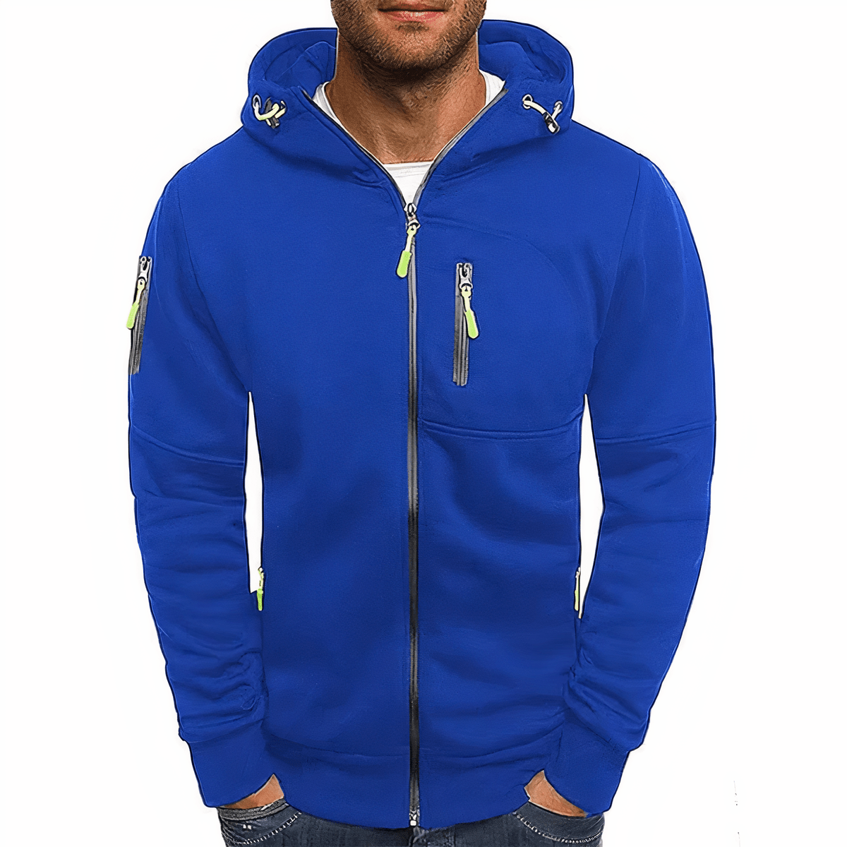 Primadon Hoodies & Sweatshirts Blau / XS Nathan | Bequemer Zip Hoodie für Herren sportlich