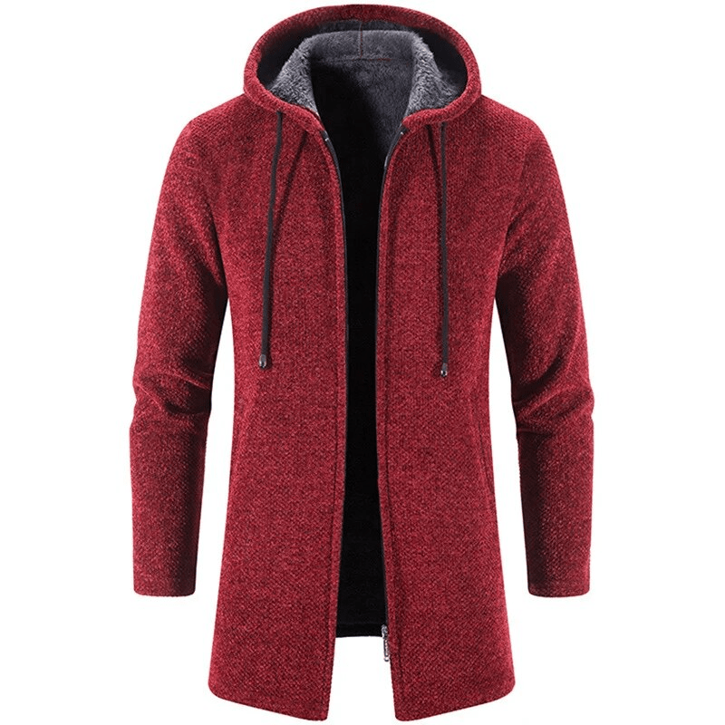 Primadon Hoodies & Sweatshirts Karmesinrot / S Emil | Bequemer Kapuzenpullover für Herren Fleece