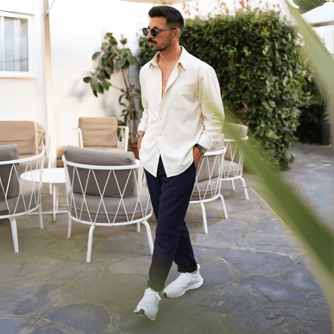 Primadon Hosen Bastian | Elegante Leinenhose für Herren Sommer leicht