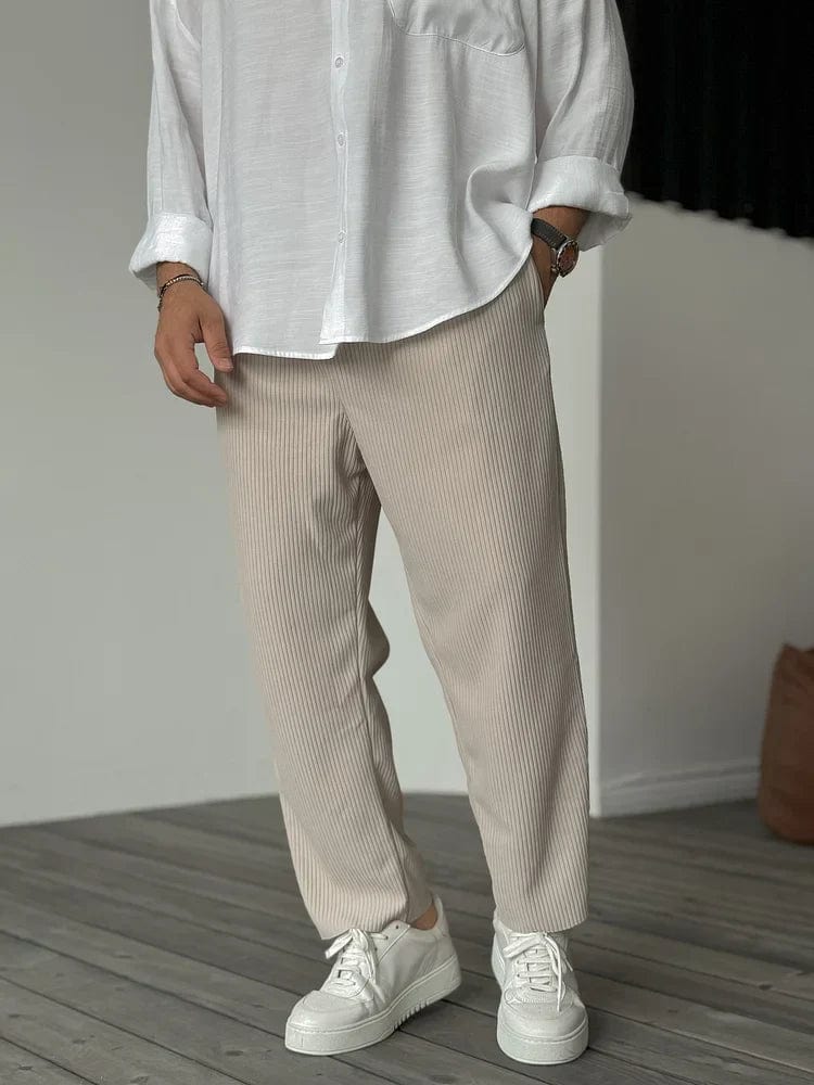 Primadon Hosen Beige / S Fabian | Elegante Herrenhose aus Baumwollmix für Herren klassisch