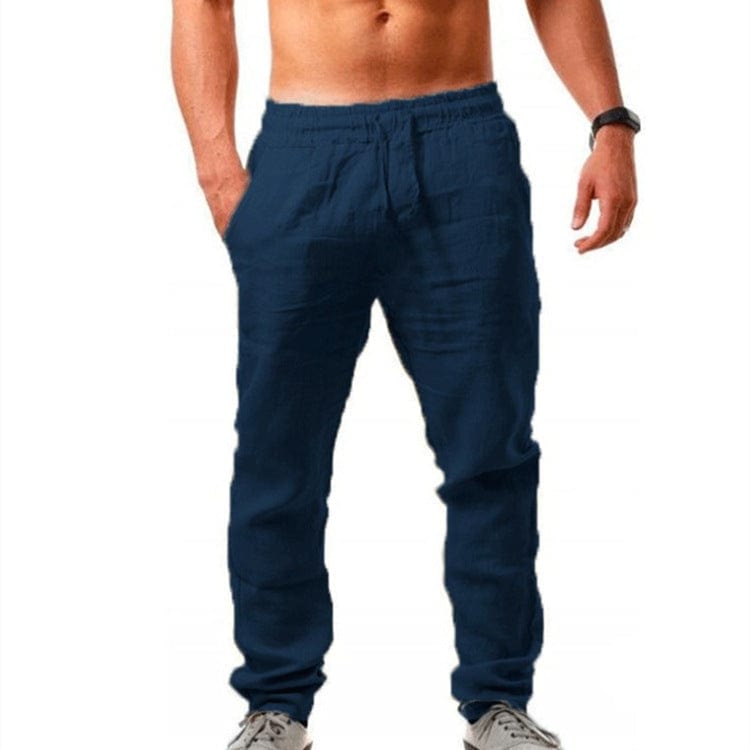 Primadon Hosen Dunkelblau / S Malte | Atmungsaktive Leinenhose für Herren Sommer