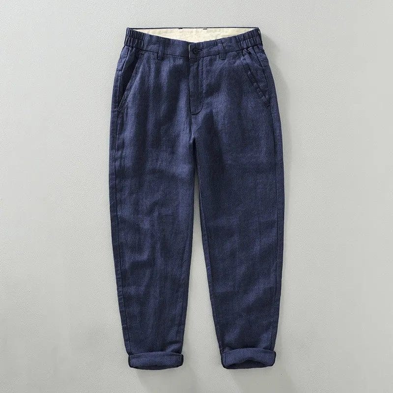 Primadon Hosen Dunkelblau / XS Bastian | Elegante Leinenhose für Herren Sommer leicht