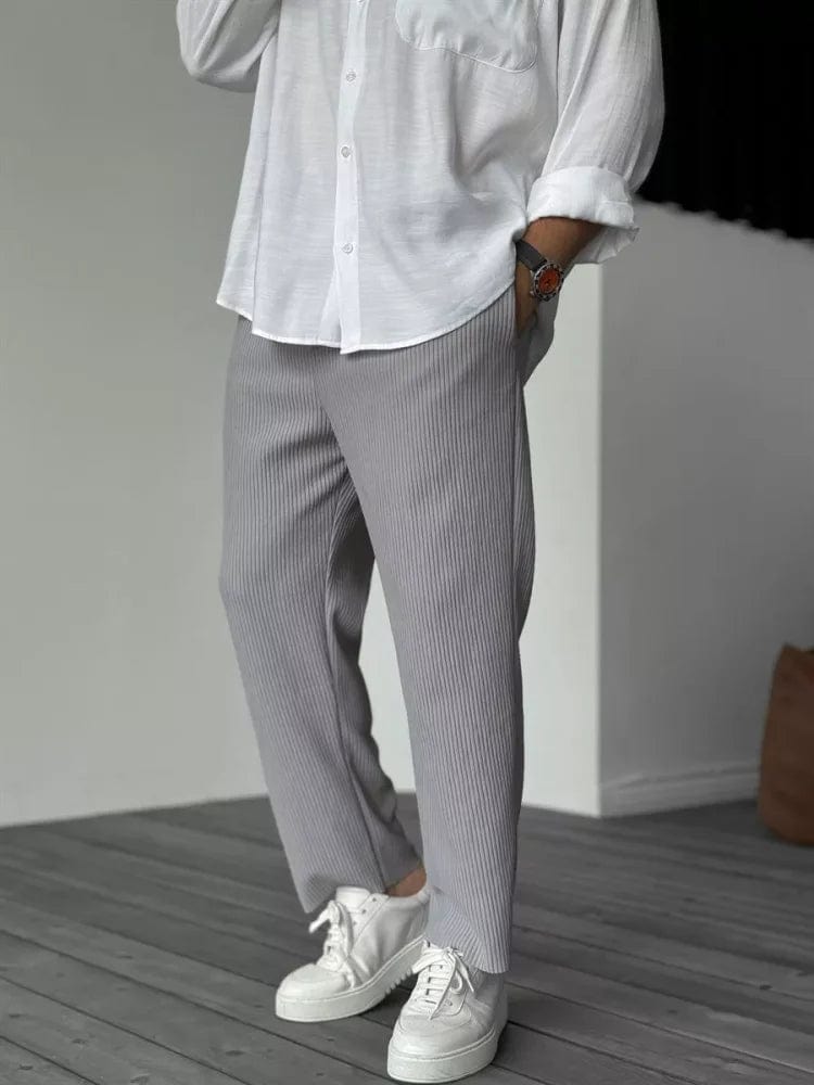 Primadon Hosen Grau / S Fabian | Elegante Herrenhose aus Baumwollmix für Herren klassisch