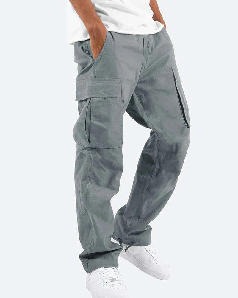 Primadon Hosen Grau / XS Jonas | Bequeme Cargo-Hose für Herren lässig Baumwollmix