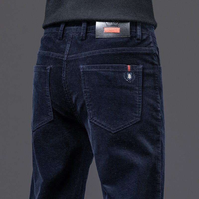 Primadon Hosen Marineblau / 28 Benedikt | Elegante Cordhose für Herren mit Stretchkomfort