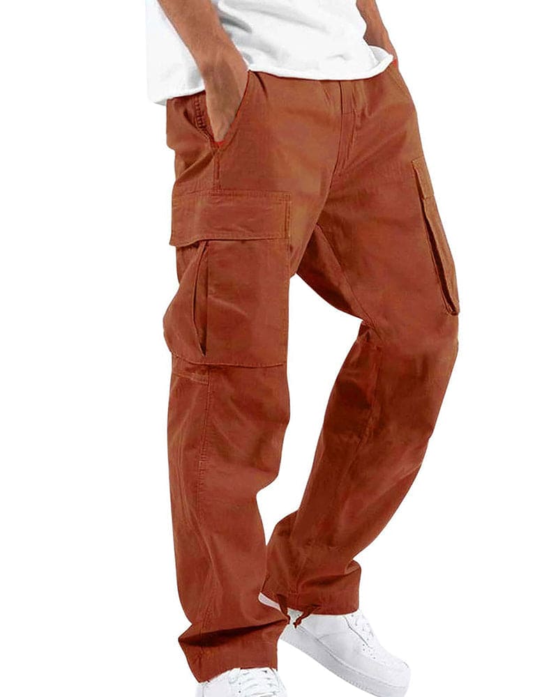 Primadon Hosen Orange / XS Jonas | Bequeme Cargo-Hose für Herren lässig Baumwollmix