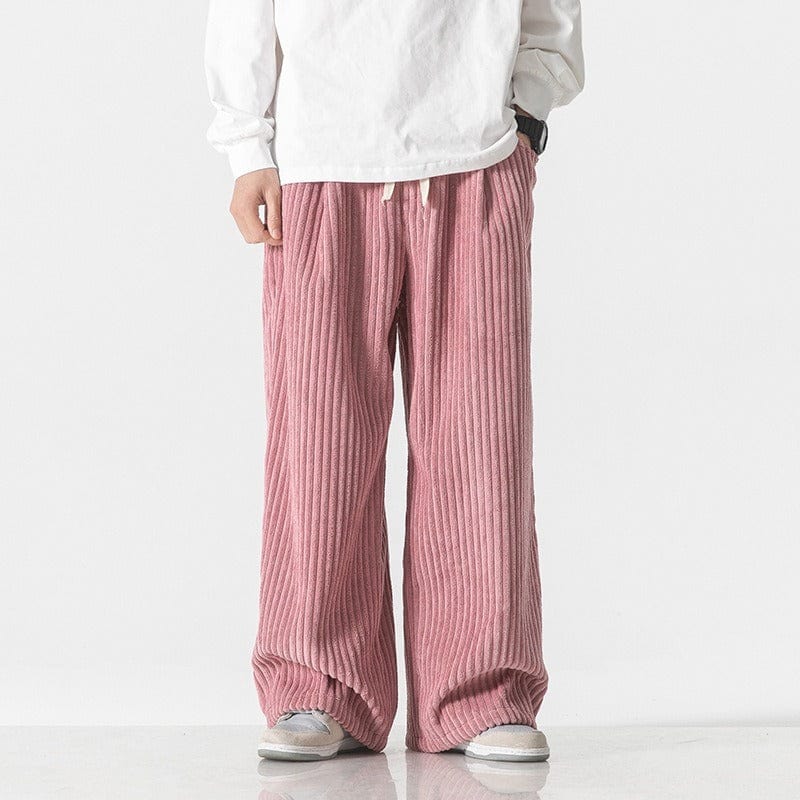 Primadon Hosen Pink / XS Niklas | Lässige Cordhose für Herren Oversized Baumwollmix