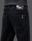 Primadon Hosen Schwarz / 28 Benedikt | Elegante Cordhose für Herren mit Stretchkomfort