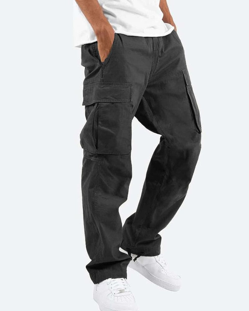 Primadon Hosen Schwarz / XS Jonas | Bequeme Cargo-Hose für Herren lässig Baumwollmix