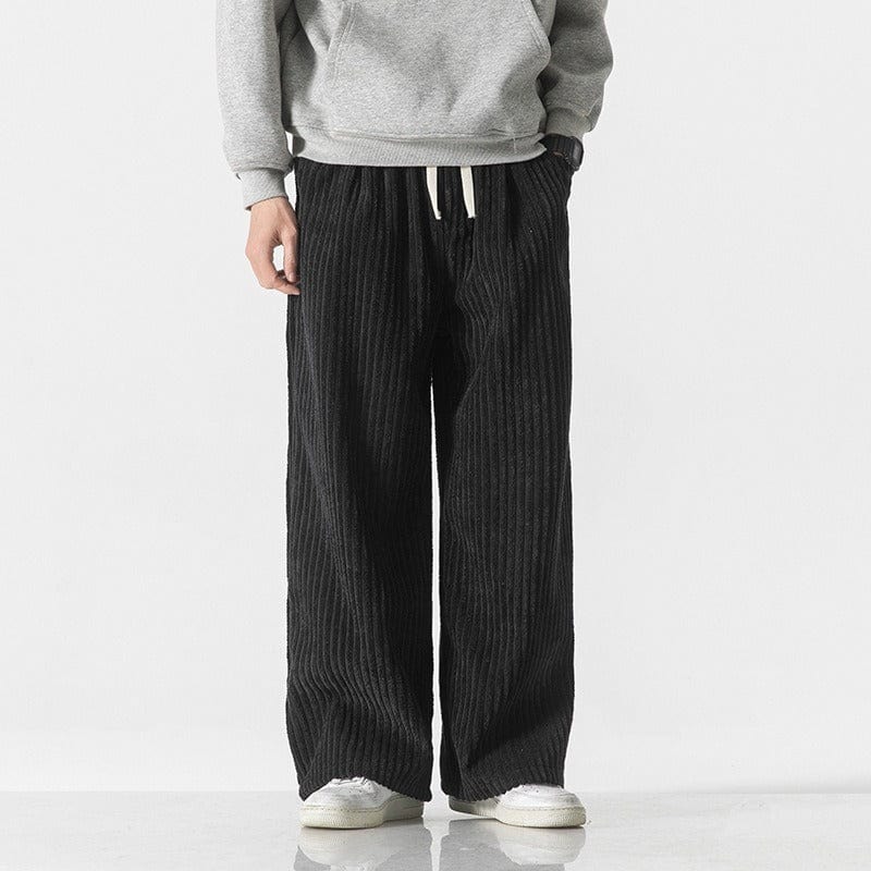 Primadon Hosen Schwarz / XS Niklas | Lässige Cordhose für Herren Oversized Baumwollmix