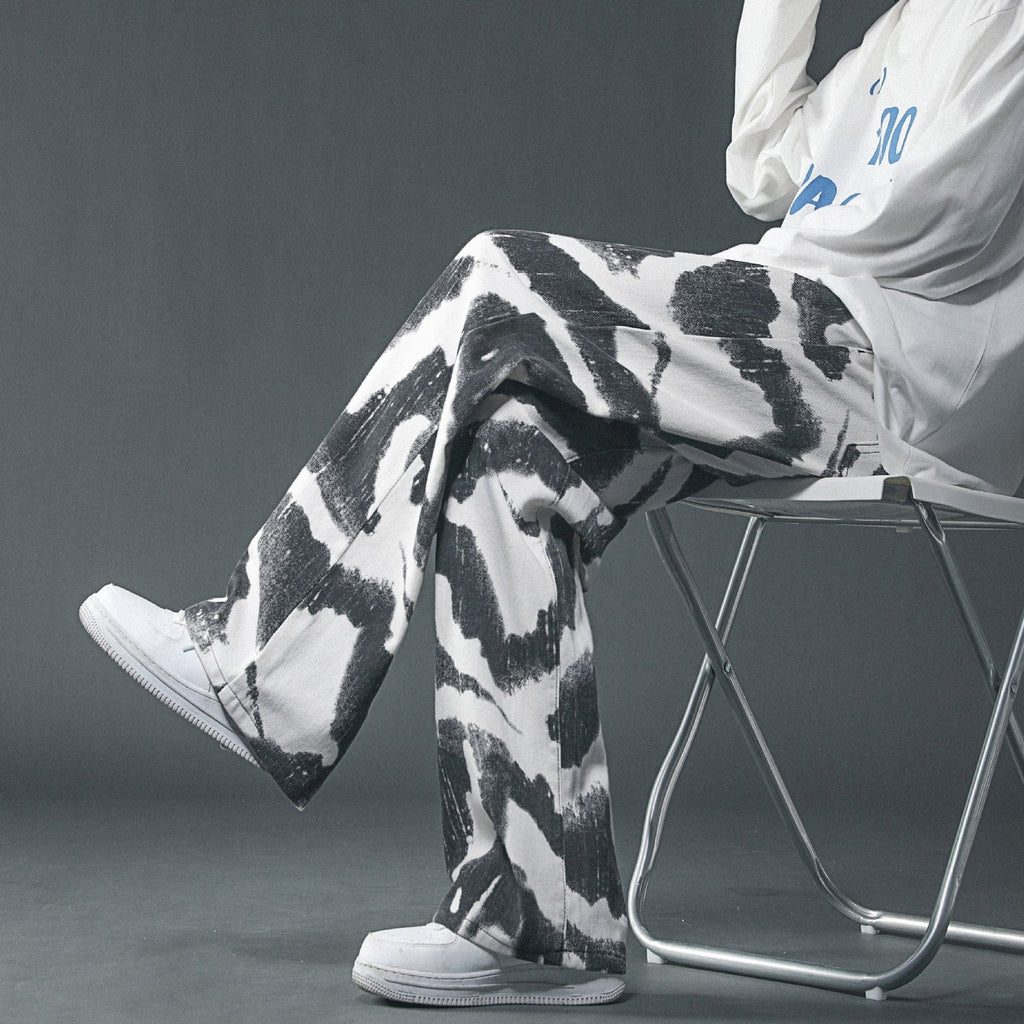 Primadon Hosen Victor | Bequeme Stoffhose für Herren mit Wolkenmuster