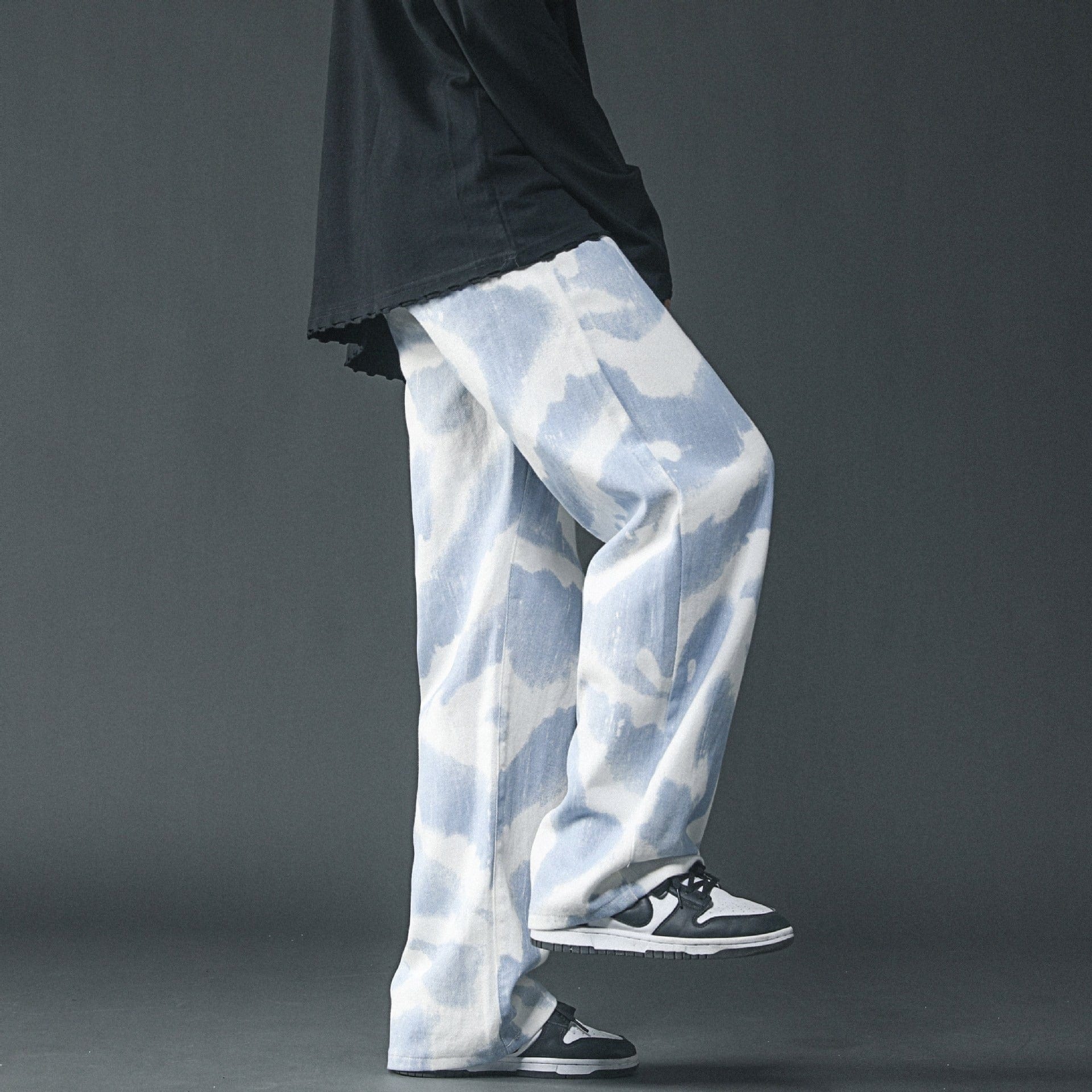 Primadon Hosen Victor | Bequeme Stoffhose für Herren mit Wolkenmuster