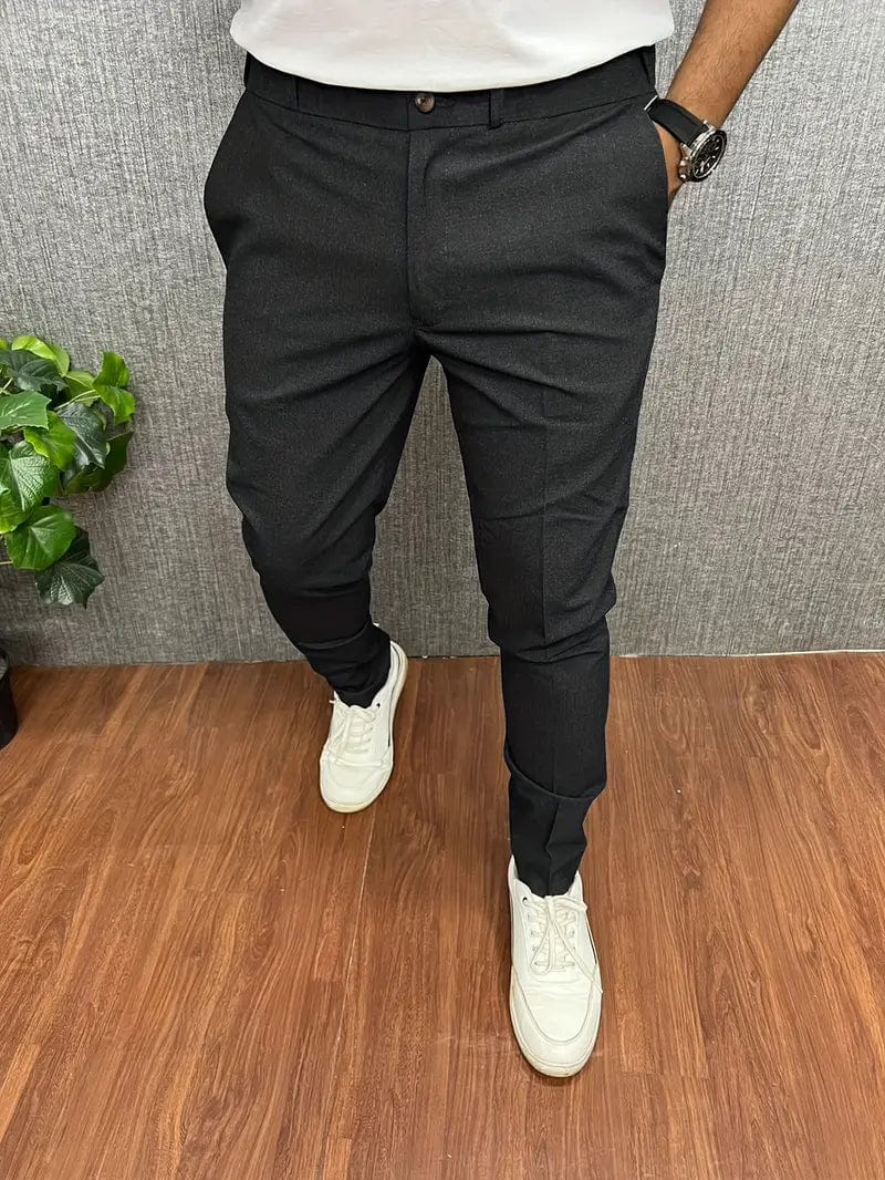 Primadon Hosenanzug Blüte schwarz / XS Damian | Elegante Herren Anzughose Schwarz Slim Fit