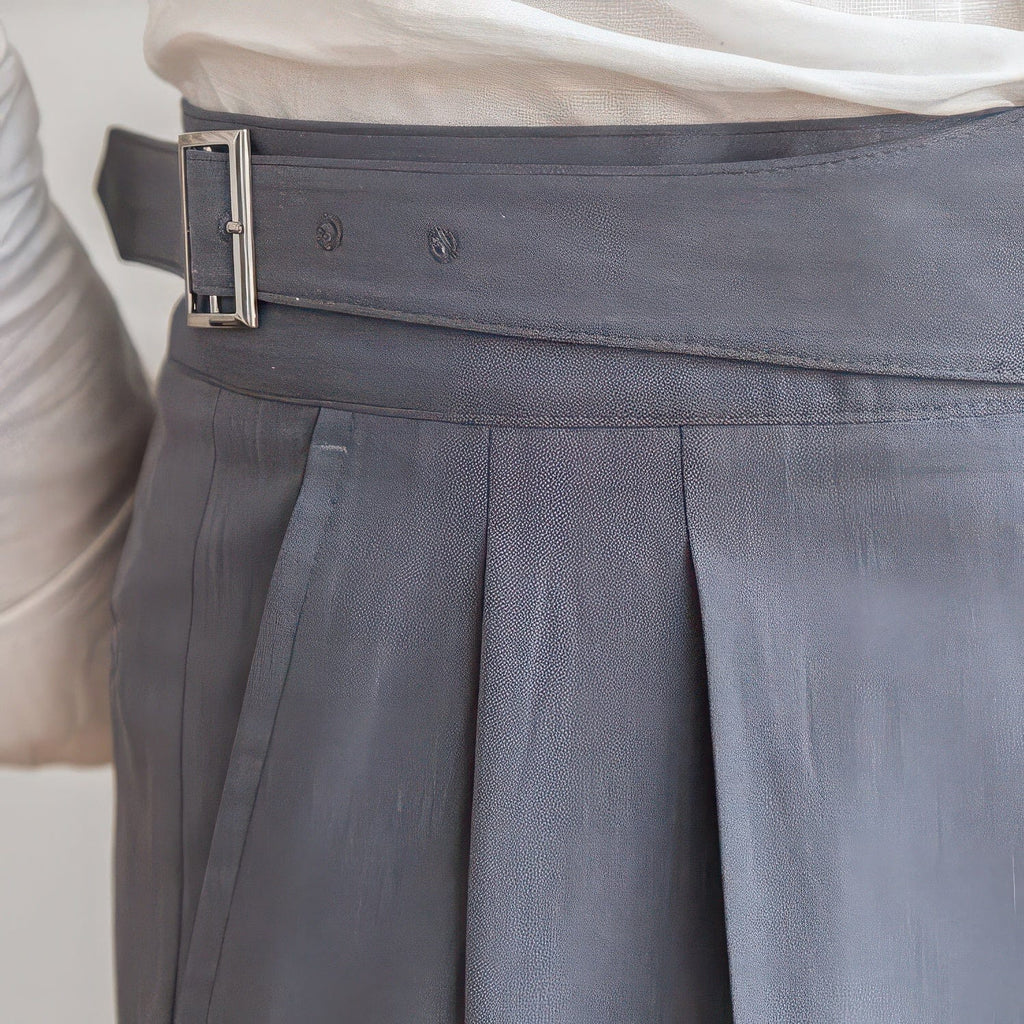 Primadon Hosenanzug Felix elegante Hochbundhose für Herren Wollmischung