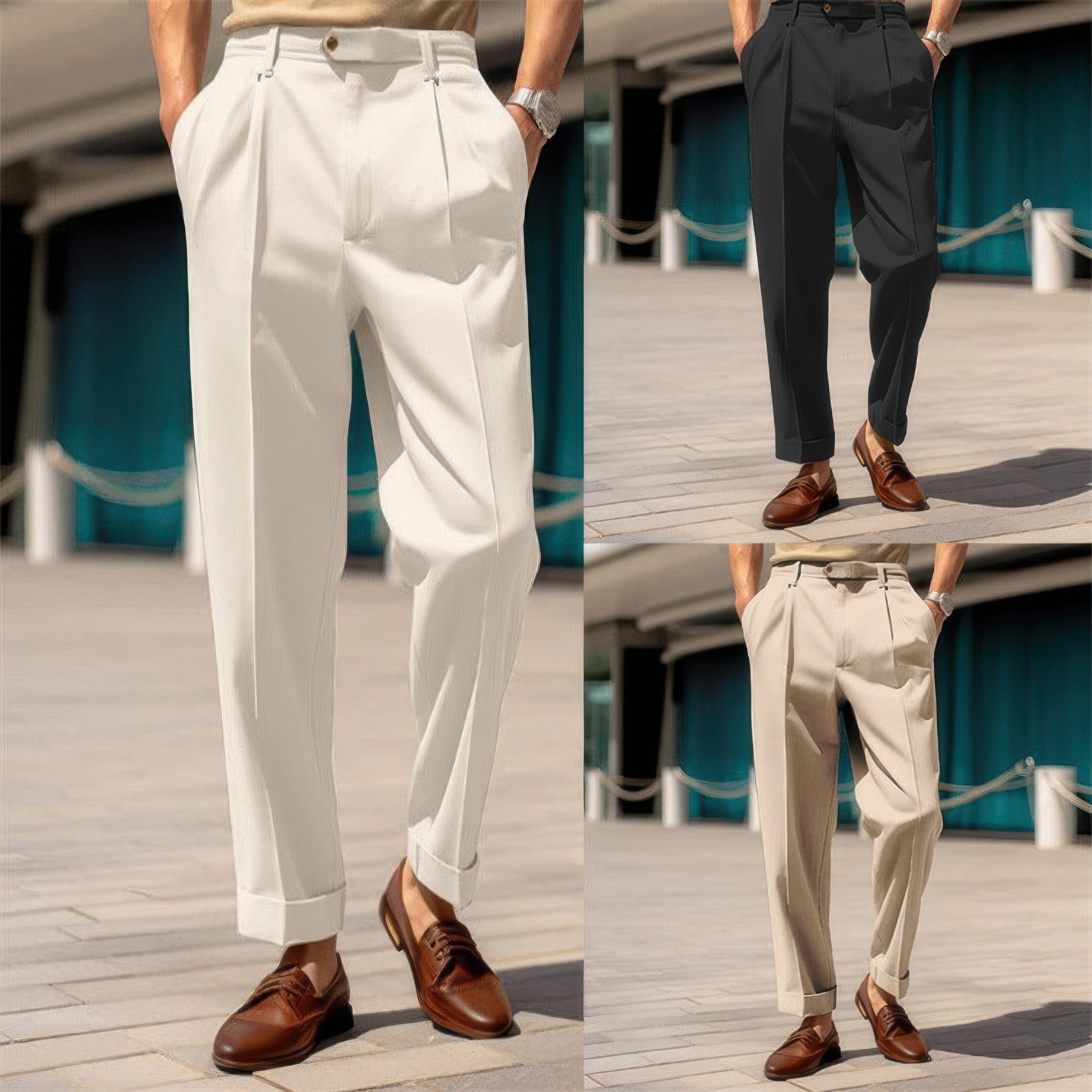 Primadon Hosenanzug Matteo elegante Anzughose für Herren gerade Schnitt