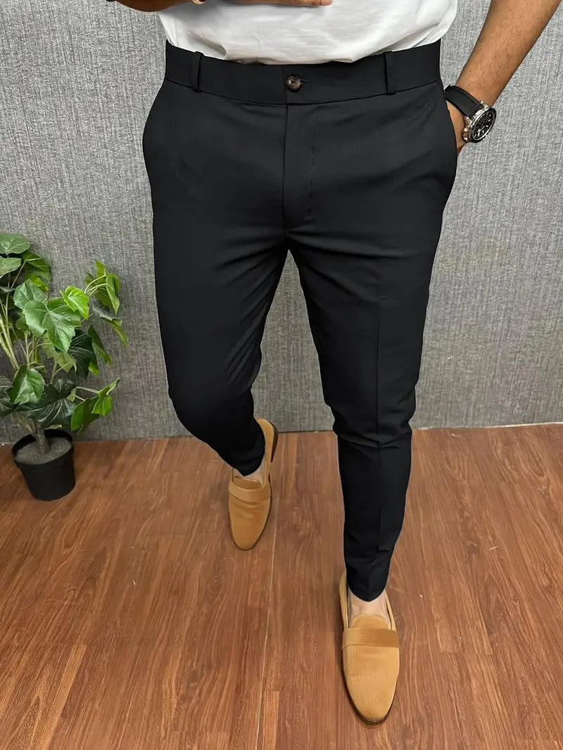 Primadon Hosenanzug Schwarz / XS Damian | Elegante Herren Anzughose Schwarz Slim Fit