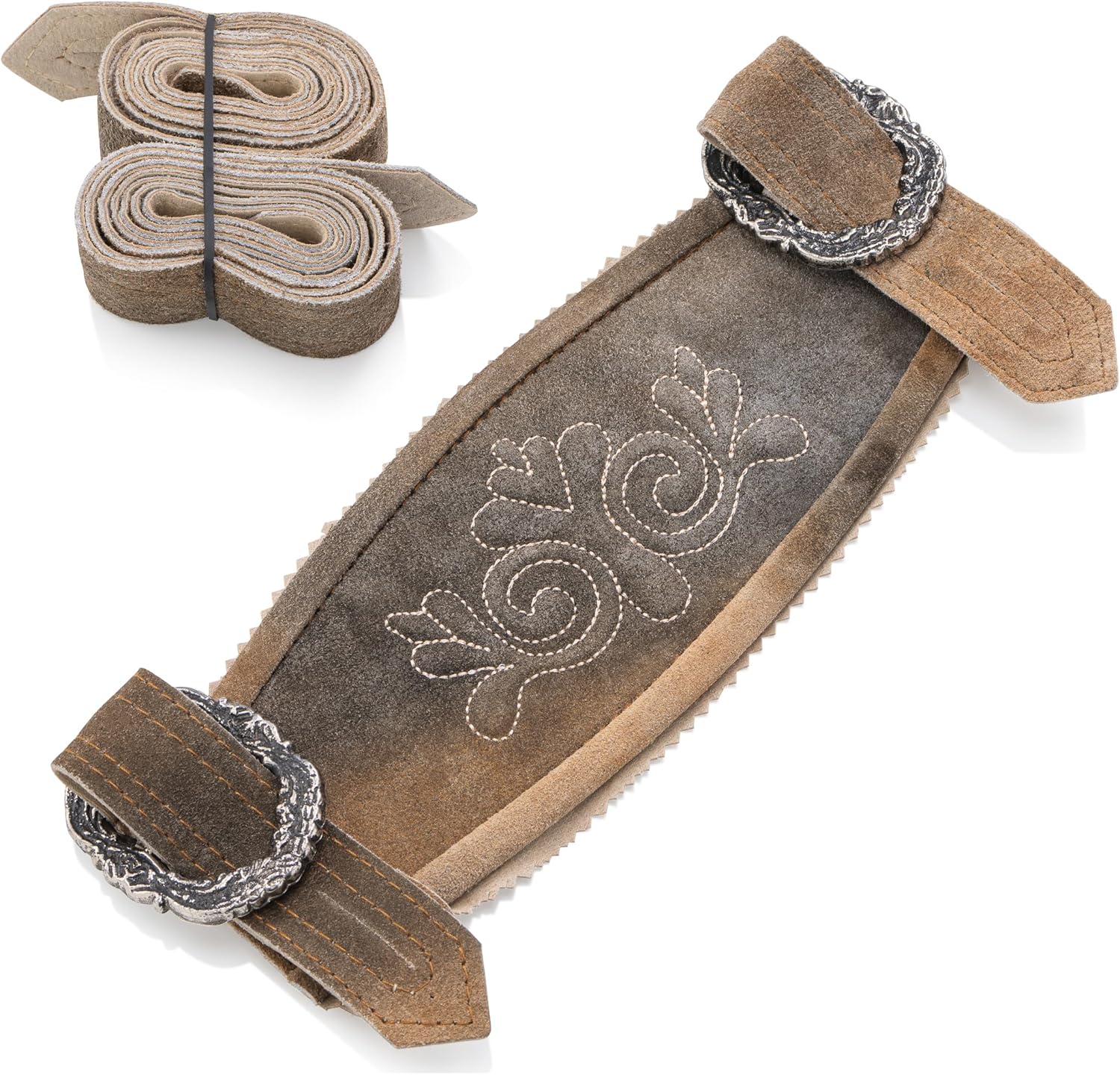Primadon Hosenträger Leon | Elegante Lederhosenträger für Herren Unisex