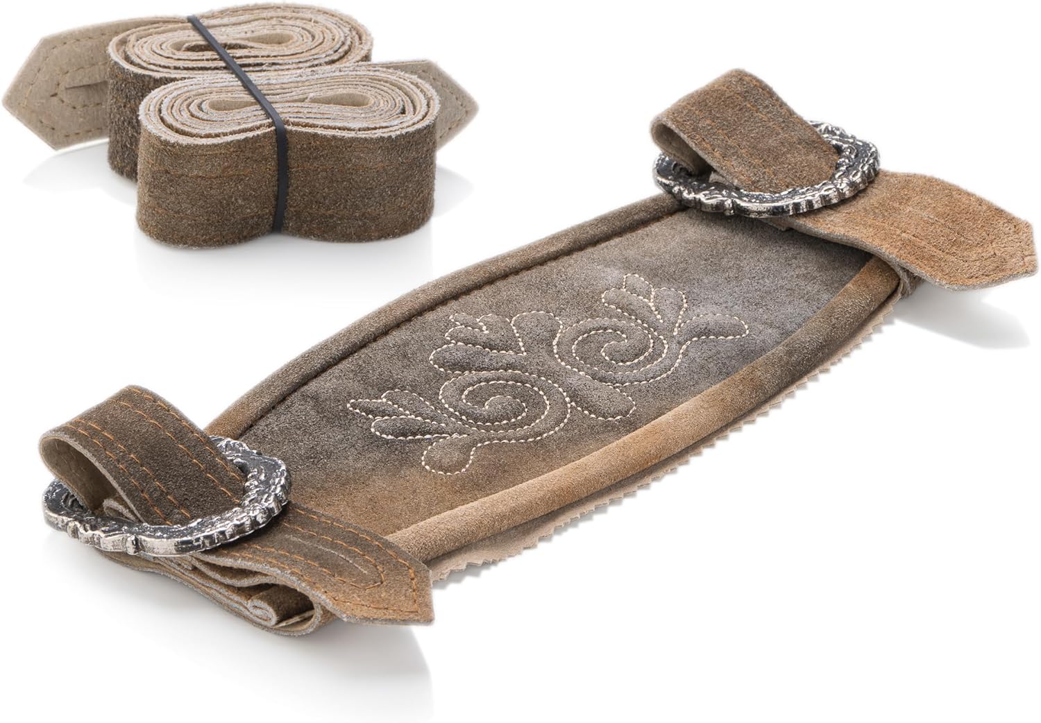 Primadon Hosenträger Leon | Elegante Lederhosenträger für Herren Unisex