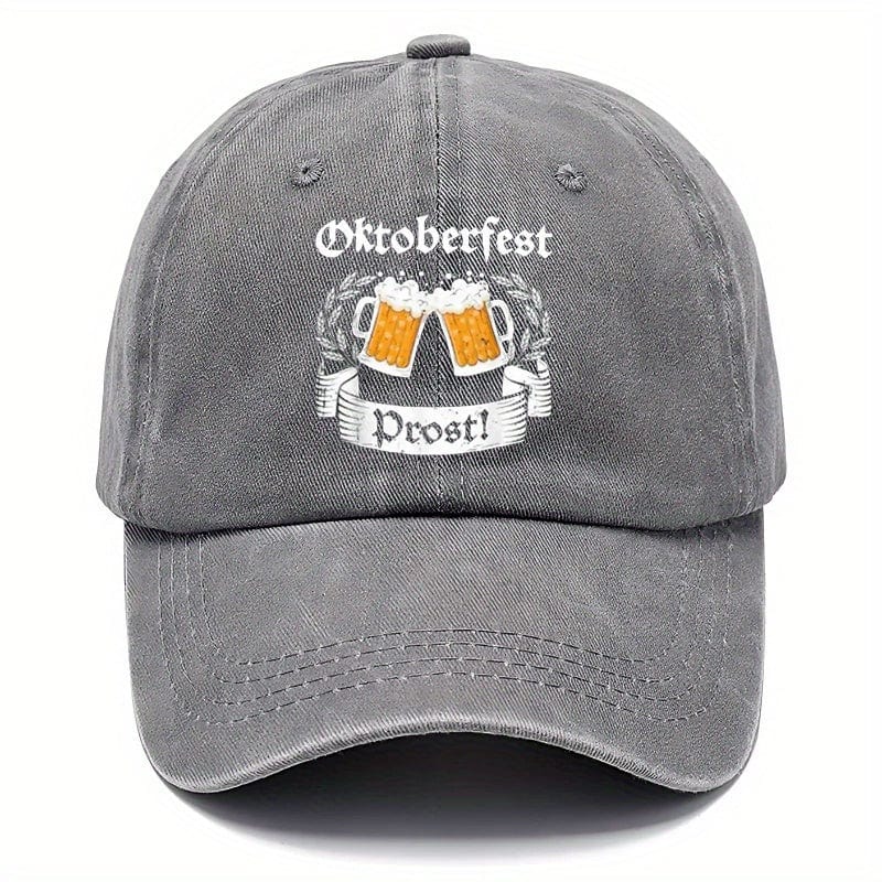 Primadon Hüte & Mützen Grau Prost | Vintage Baseballcap für Unisex Oktoberfest