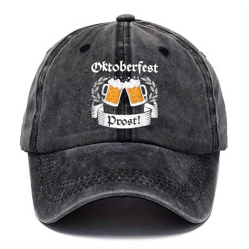 Primadon Hüte & Mützen Schwarz Prost | Vintage Baseballcap für Unisex Oktoberfest