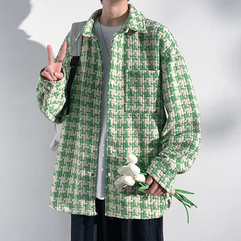Primadon Jacken Andreas | Elegante Houndstooth-Jacke für Herren Winter