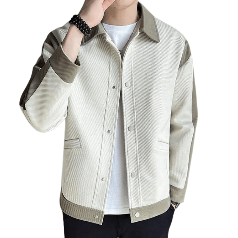 Primadon Jacken Beige / S Alessandro | Modische Patchworkjacke für Herren leicht