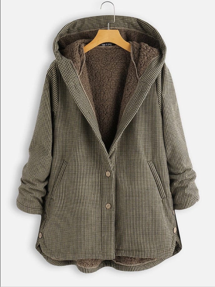 Primadon Jacken Braun / S Amelie | Lässige Fleecejacke Damen mit Knöpfen Herbst