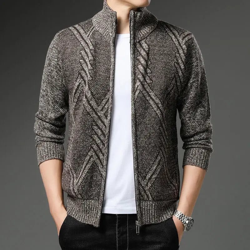Primadon Jacken Braun / XS Finn | Elegante Wolljacke für Herren mit Reißverschluss