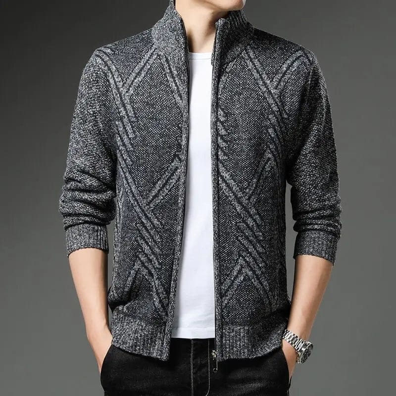 Primadon Jacken Dunkelgrau / XS Finn | Elegante Wolljacke für Herren mit Reißverschluss