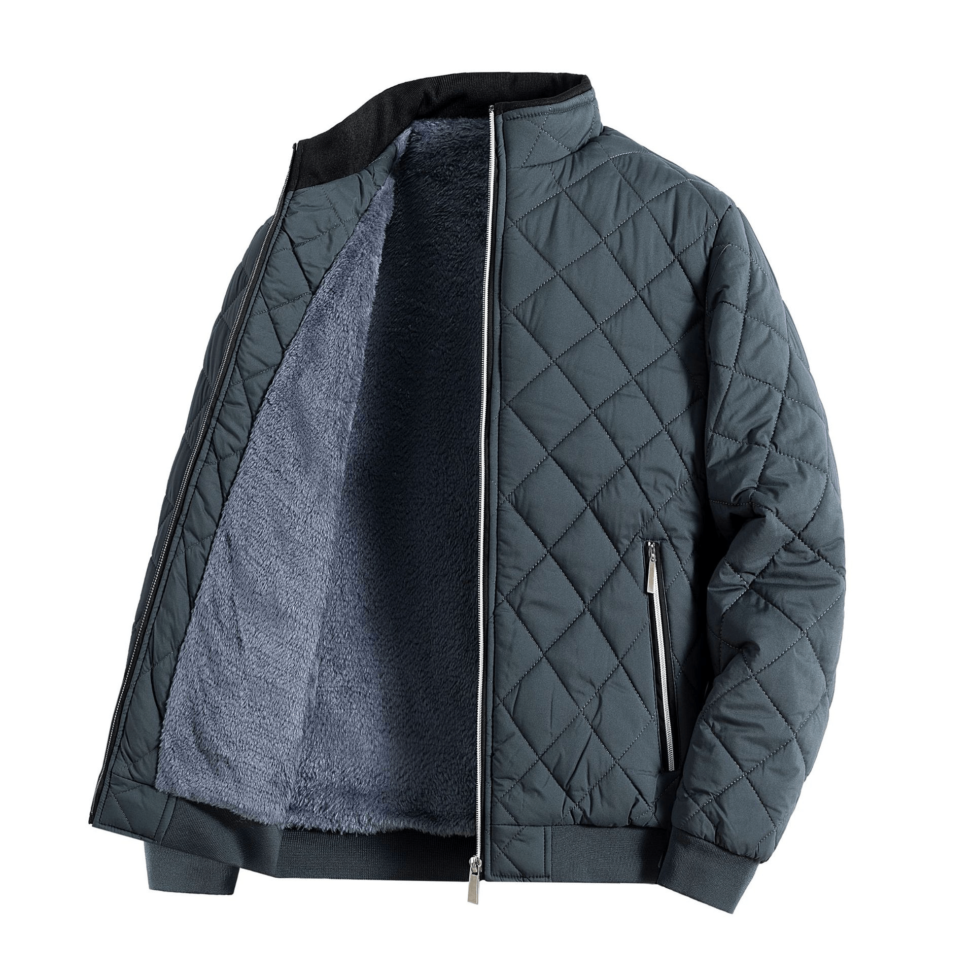 Primadon Jacken Grau / L Leon | Lässige Fleecejacke für Herren Übergangszeit