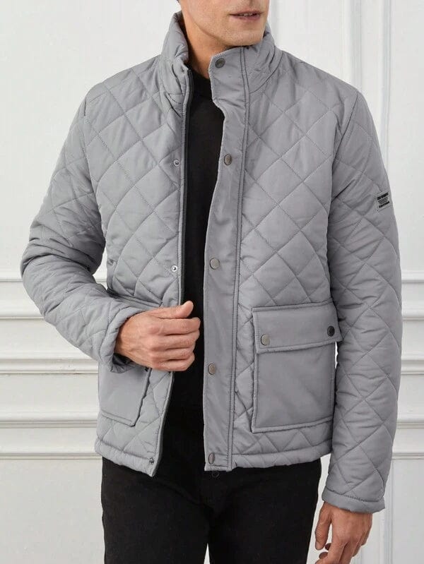 Primadon Jacken Grau / S Leon | Klassische Steppjacke für Herren Winter