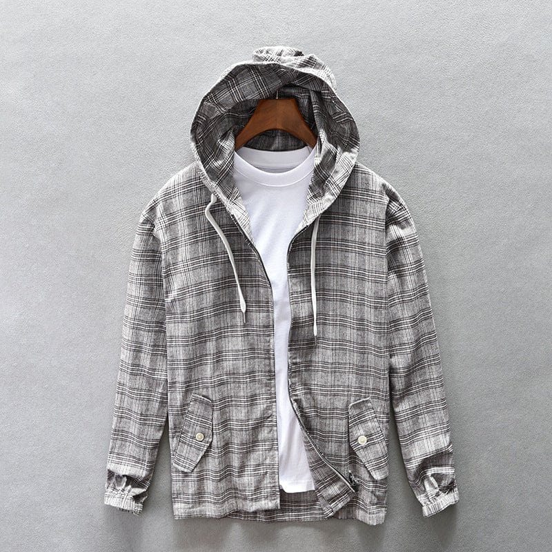 Primadon Jacken Grau / XS Fabio | Lässiger Baumwoll-Windbreaker für Herren Sommer