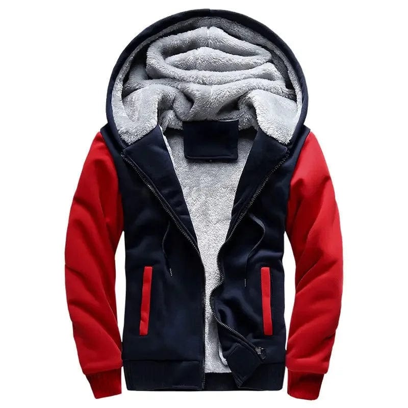 Primadon Jacken Rot 2 / M Leon | Funktionale Fleecejacke für Herren mit Kapuze