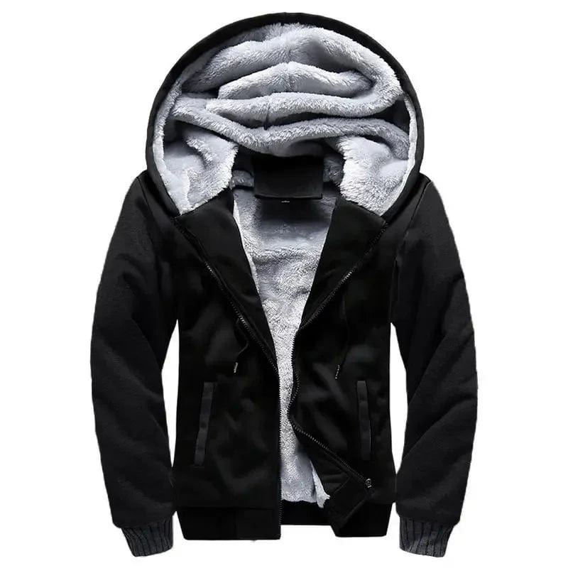Primadon Jacken Schwarz 2 / M Leon | Funktionale Fleecejacke für Herren mit Kapuze