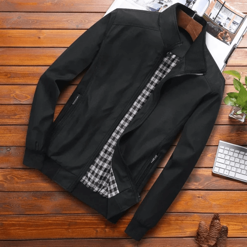Primadon Jacken Schwarz / M Mario | Leichte Winddichte Sommerjacke für Herren Sommer