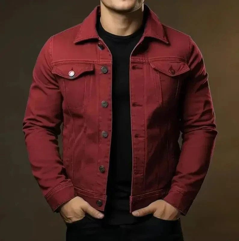 Primadon Jeansjacken Bordeaux / XS Noah | Robuste Jeansjacke für Herren Schwarz aus Baumwolle